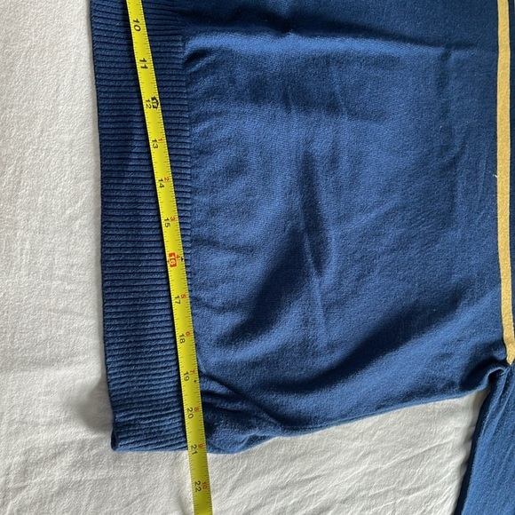 IZOD• Men’s Sweater Blue Yellow Stripes Pullover,Size XXL, Like New - Picture 12 of 13